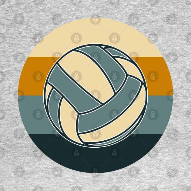 Volleyball Ball in Retro Colors by acidmit